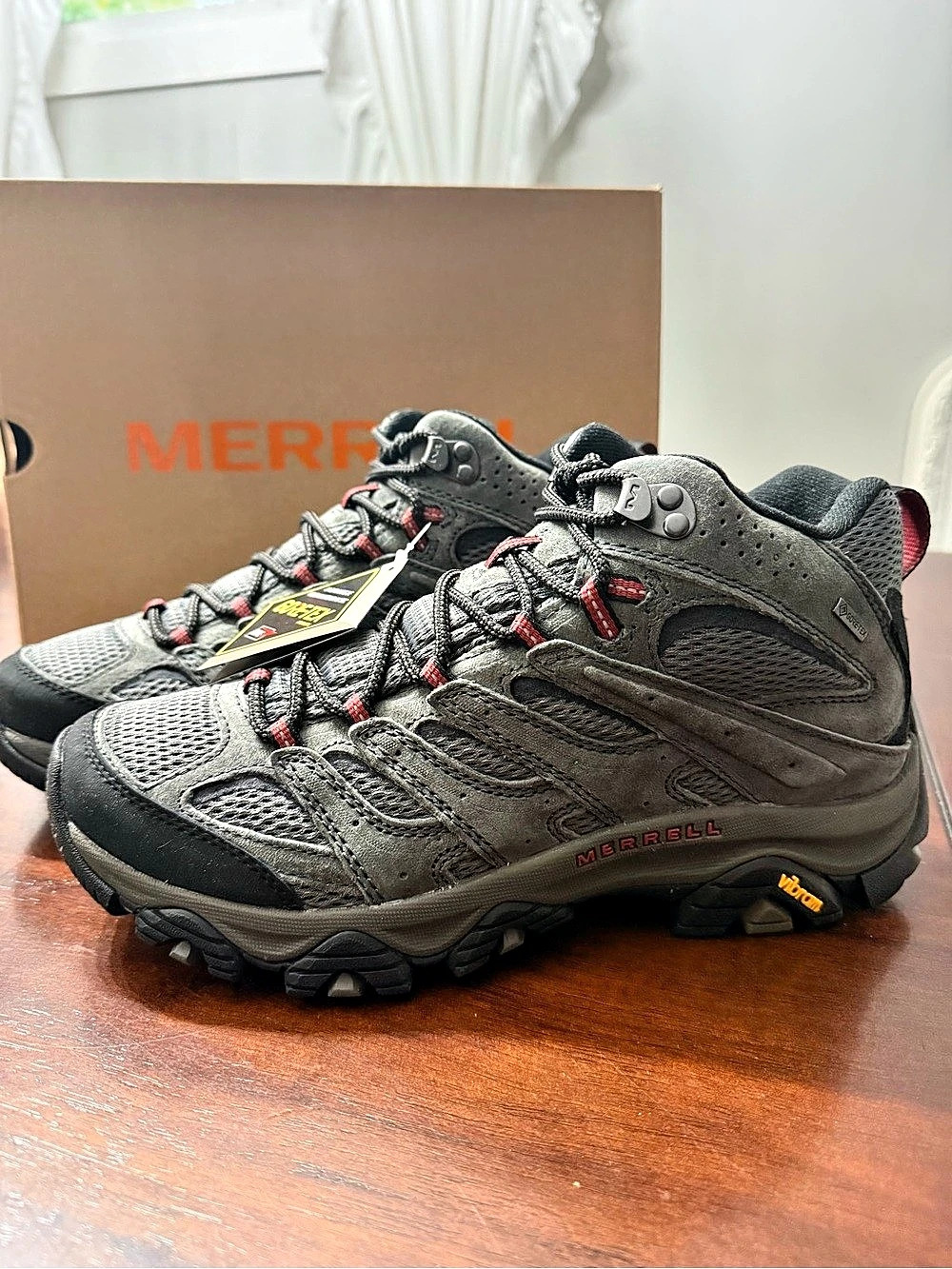 Merrell Moab 3 Mid GTX Gore-Tex Hiking Boots Gray & Black US 9 M